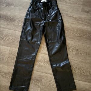 Abercrombie & Fitch Black Faux Leather Pants